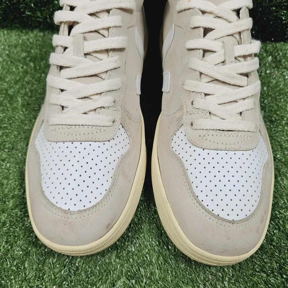 Veja V-15 White Pierre Leather High Top Casual Sneakers Mens Size US 9